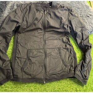 Marc Anthony M  Medium Zip Up‎ Jacket Moto Ribbed Black